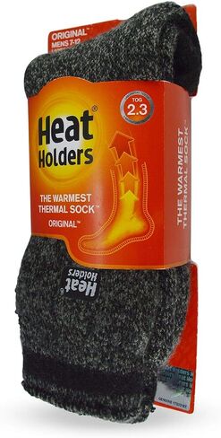 Heat Holders Men's Block Twist Socks Charcoal/Cream/Men's 7-12 in Saudi Arabia