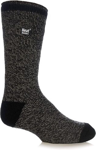 Heat Holders Men's Block Twist Socks Charcoal/Cream/Men's 7-12 in Saudi Arabia