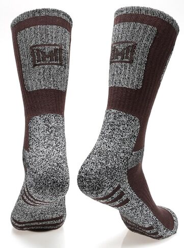 MIRMARU Men's 5 Pairs Multi Performance Outdoor Sports Hiking Trekking Crew Socks in Kuwait