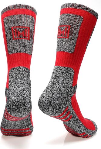MIRMARU Men's 5 Pairs Multi Performance Outdoor Sports Hiking Trekking Crew Socks in Kuwait