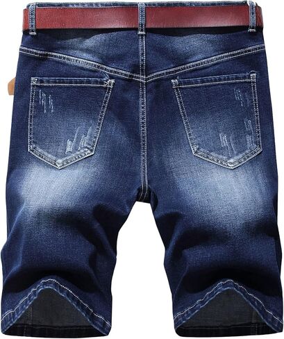 شورت جينز QZH.DUAO للرجال من قماش الدنيم الممزق in Kuwait