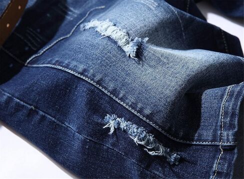 شورت جينز QZH.DUAO للرجال من قماش الدنيم الممزق in Kuwait