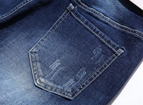 شورت جينز QZH.DUAO للرجال من قماش الدنيم الممزق in Kuwait