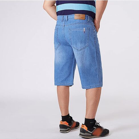 XYGJZ Jean Shorts for Men Strech Big and Tall Relaxed Loose Fit Straight Leg Baggy Denim Shorts Big Size 30-56 in Saudi Arabia