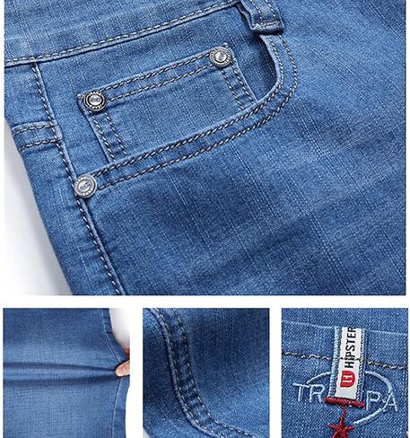 XYGJZ Jean Shorts for Men Strech Big and Tall Relaxed Loose Fit Straight Leg Baggy Denim Shorts Big Size 30-56 in Saudi Arabia