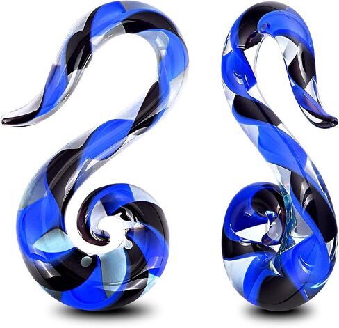 Beautidots Glass Ear Spiral Tapers Plugs Seahorse Shape Hanger Ear Gauges Stretchers Piercing 8g 6g 4g 2g in Kuwait
