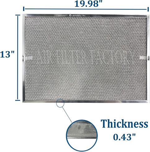 2 PACK Air Filter Factory Replacement For 99010244, S99010244 Range Hood Aluminum Mesh Grease Filters 13 X 20 X 7/16 Inches in Saudi Arabia