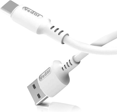 كابل USB من النوع C، شحن سريع [2 حزمة 4 أقدام] سلك شاحن سريع 3.1 أمبير متوافق مع Samsung Galaxy S10 S9 S8 S20 Plus A51 A11، Note 10 9 8، وحدة تحكم PS5، شاحن USB C - أبيض in Saudi Arabia