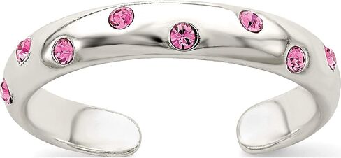 Sterling Silver Pink Cz Toe Ring - Jewelry By Sweet Pea in Saudi Arabia