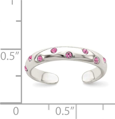 Sterling Silver Pink Cz Toe Ring - Jewelry By Sweet Pea in Saudi Arabia
