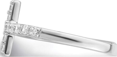 Sterling Silver Rhodium-Plated Cz Cross Toe Ring - Jewelry By Sweet Pea in Saudi Arabia