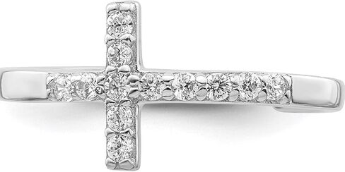 Sterling Silver Rhodium-Plated Cz Cross Toe Ring - Jewelry By Sweet Pea in Saudi Arabia
