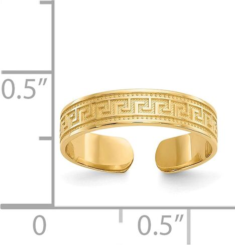 14K Yellow Gold Greek Key Toe Ring - Jewelry By Sweet Pea in Saudi Arabia