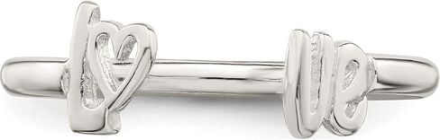 Sterling Silver Polished 'Love' Adjustable Ring - Jewelry By Sweet Pea in Saudi Arabia