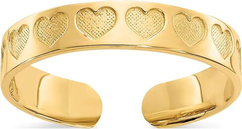 14K Yellow Gold Heart Toe Ring - Jewelry By Sweet Pea in Saudi Arabia