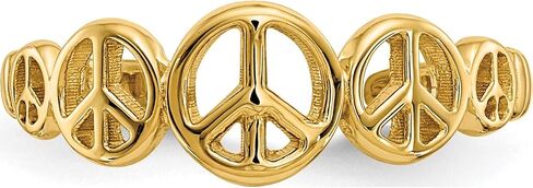 14K Yellow Gold Peace Sign Toe Ring - Jewelry By Sweet Pea in Saudi Arabia