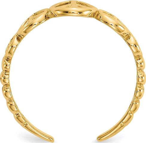 14K Yellow Gold Peace Sign Toe Ring - Jewelry By Sweet Pea in Saudi Arabia