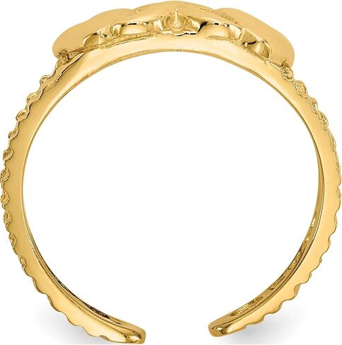 14K Yellow Gold Hearts & X Toe Ring - Jewelry By Sweet Pea in Saudi Arabia
