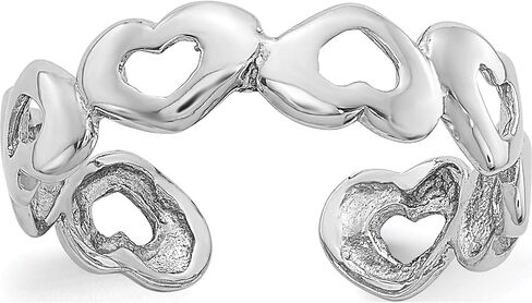 14K White Gold Heart Toe Ring - Jewelry By Sweet Pea in Saudi Arabia