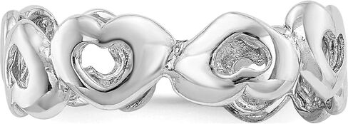 14K White Gold Heart Toe Ring - Jewelry By Sweet Pea in Saudi Arabia