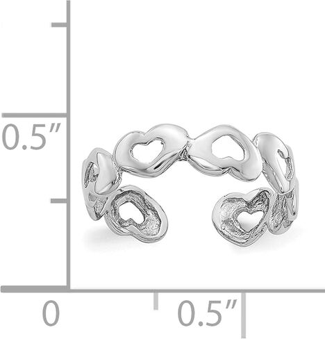 14K White Gold Heart Toe Ring - Jewelry By Sweet Pea in Saudi Arabia