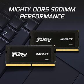 Kingston Technology Fury Impact 8GB 4800MT/s DDR5 CL38 SODIMM XMP Ready Laptop Memory Single Module KF548S38IB-8, Black in Saudi Arabia