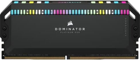 Corsair Dominator Platinum RGB DDR5 64GB (2x32GB) 5200MHz C40 Intel Optimized Desktop Memory (Onboard Voltage Regulation, Patented CORSAIR DHX Cooling, 12 Ultra-Bright CAPELLIX RGB LEDs) Black in Kuwait