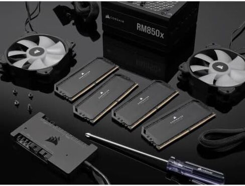 Corsair Dominator Platinum RGB DDR5 64GB (2x32GB) 5200MHz C40 Intel Optimized Desktop Memory (Onboard Voltage Regulation, Patented CORSAIR DHX Cooling, 12 Ultra-Bright CAPELLIX RGB LEDs) Black in Kuwait