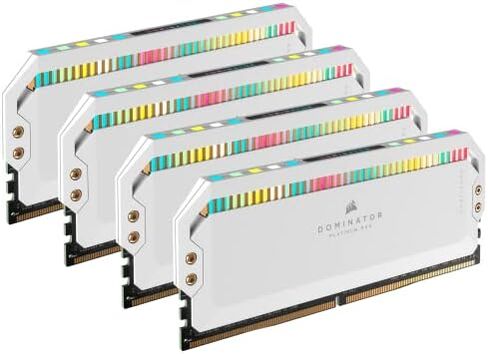 Corsair Dominator Platinum RGB DDR5 32GB (2x16GB) 5600MHz C36 Intel Optimized Desktop Memory (Onboard Voltage Regulation, Patented CORSAIR DHX Cooling, 12 Ultra-Bright CAPELLIX RGB LEDs) White in Kuwait