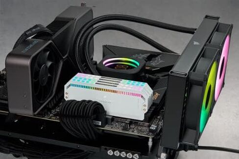 Corsair Dominator Platinum RGB DDR5 32GB (2x16GB) 5600MHz C36 Intel Optimized Desktop Memory (Onboard Voltage Regulation, Patented CORSAIR DHX Cooling, 12 Ultra-Bright CAPELLIX RGB LEDs) White in Kuwait