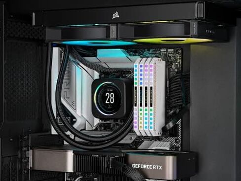 Corsair Dominator Platinum RGB DDR5 32GB (2x16GB) 5600MHz C36 Intel Optimized Desktop Memory (Onboard Voltage Regulation, Patented CORSAIR DHX Cooling, 12 Ultra-Bright CAPELLIX RGB LEDs) White in Kuwait