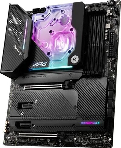 MSI MPG X570S Carbon EK X Gaming Motherboard (ATX, AMD, Socket AM4. DDR4, PCIe 4, CFX, M.2 Slots, Wi-Fi 6E) in Saudi Arabia