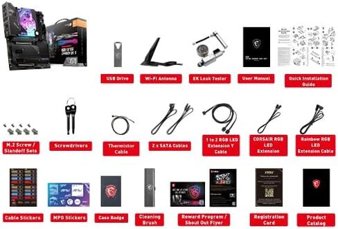 MSI MPG X570S Carbon EK X Gaming Motherboard (ATX, AMD, Socket AM4. DDR4, PCIe 4, CFX, M.2 Slots, Wi-Fi 6E) in Saudi Arabia