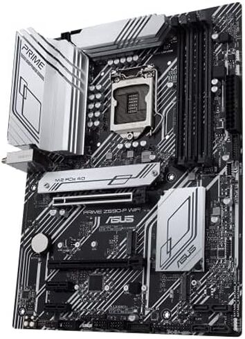 ASUS Prime Z590-P WiFi LGA 1200 (Intel 11th / 10th Gen) ATX Motherboard (PCIe 4.0، 10+1 Power Stage 3X M.2 WiFi 6، 2.5GB LAN، لوحة أمامية USB 3.2 Gen 2 USB Type-C، ثاندربولت 4 دعم أورا سينك RGB) in Saudi Arabia