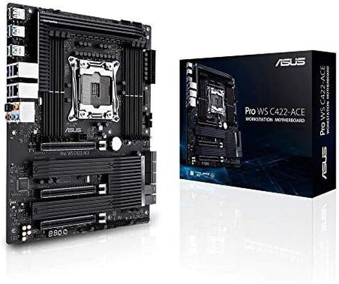ASUS Pro WS C422-ACE, Intel Xeon W Workstation Processors, ATX Workstation Motherboard with 14 Power Stages, Triple M.2, Dual U.2, Dual Intel LAN, DDR4 ECC Memory Support, and ASUS Control Center Ex in Saudi Arabia