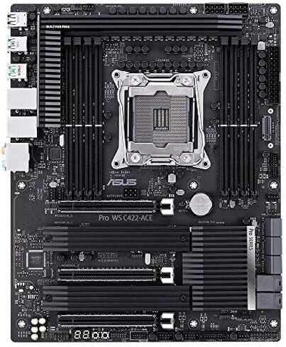 ASUS Pro WS C422-ACE, Intel Xeon W Workstation Processors, ATX Workstation Motherboard with 14 Power Stages, Triple M.2, Dual U.2, Dual Intel LAN, DDR4 ECC Memory Support, and ASUS Control Center Ex in Saudi Arabia