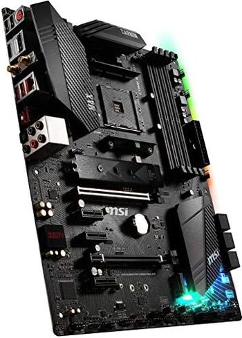 MSI Performance GAMING AMD Ryzen 1st, 2nd, and 3rd Gen AM4 M.2 USB 3.2 Gen 2 DDR4 HDMI Display Port Wi-Fi ATX Motherboard (B450 GAMING PRO CARBON MAX WIFI) in Saudi Arabia