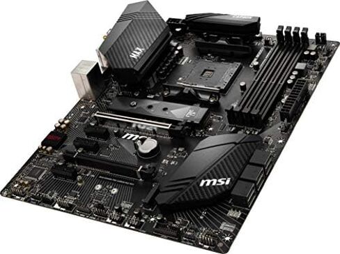 MSI Performance GAMING AMD Ryzen 1st, 2nd, and 3rd Gen AM4 M.2 USB 3.2 Gen 2 DDR4 HDMI Display Port Wi-Fi ATX Motherboard (B450 GAMING PRO CARBON MAX WIFI) in Saudi Arabia