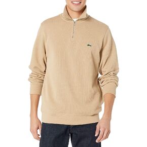 سويت شيرت رجالي من القطن بأكمام طويلة وسحاب 1/4 من Lacoste in Kuwait
