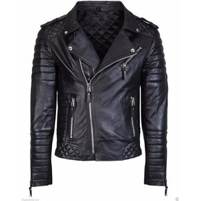 Brand Me Men's Genuine Leather Pure Lambskin Biker Jacket MM001 in Saudi Arabia