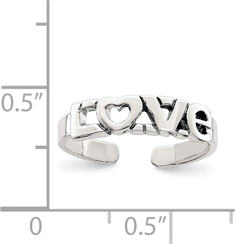 Sterling Silver Antiqued Love Toe Ring - Jewelry By Sweet Pea in Saudi Arabia