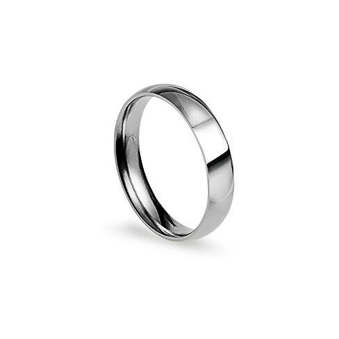 خاتم زفاف كلاسيكي من Silverline مقاس 4 مم من الفولاذ المقاوم للصدأ مناسب ومريح متوفر بمقاسات 5-14 in Kuwait