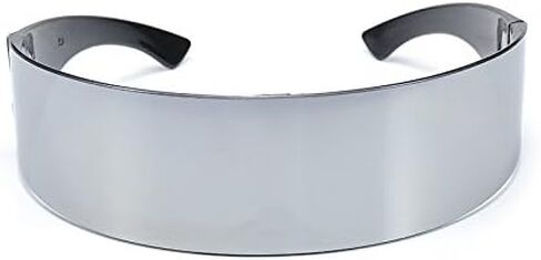 Futuristic Cyclops Monoblock Shield Mirrored Sunglasses Sunglass Glasses in Saudi Arabia