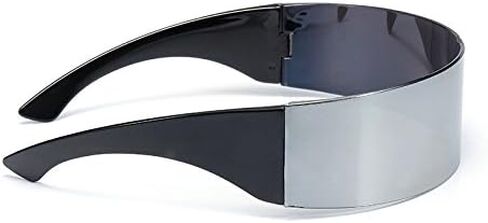 Futuristic Cyclops Monoblock Shield Mirrored Sunglasses Sunglass Glasses in Saudi Arabia