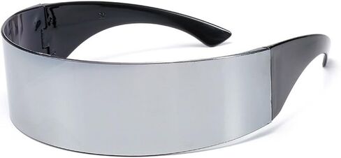 Futuristic Cyclops Monoblock Shield Mirrored Sunglasses Sunglass Glasses in Saudi Arabia