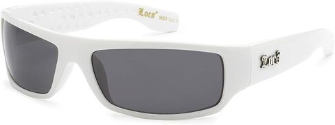Locs 9003 White Sunglasses | Authentic Gangster Square Lowrider Maddogger Shades in Saudi Arabia