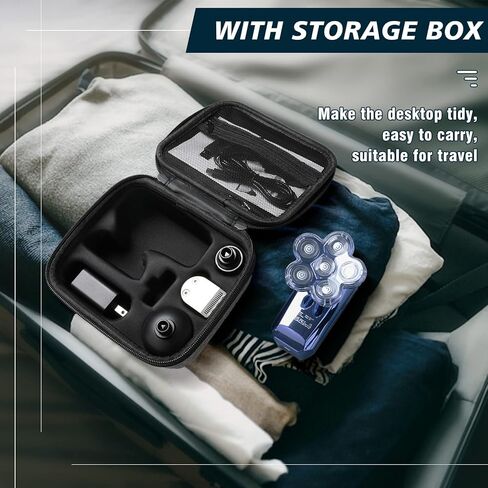 LNKERCO Head Shavers for Bald Men, 5-in-1 Grooming Head Shaver Kit with Fast Charger, Electric Razor for Men Bald Head Shaver, Electric Shaver for Men, IPX7 Waterproof Dry and Wet, Father's Day Gifts in Kuwait