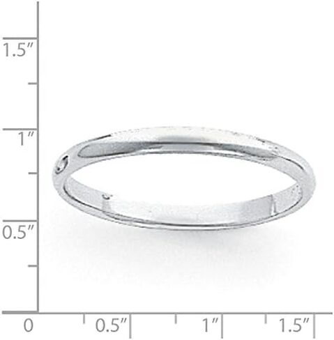 Platinum 3mm Plain Classic Dome Wedding Band Ring in Kuwait