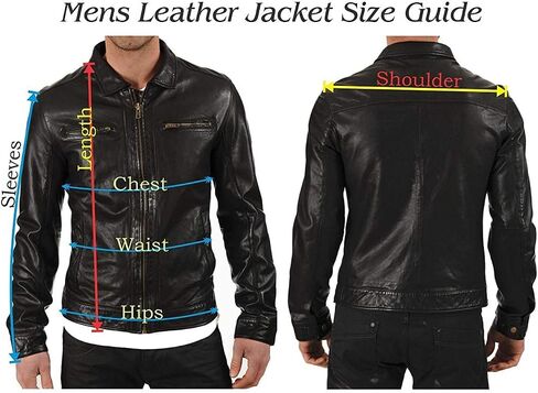 ESBAIG Men's Stylish Genuine Lambskin Leather Jacket Motorcycle Bomber Biker 202 in Saudi Arabia