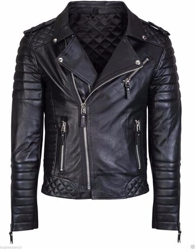 Brand Me Men's Genuine Leather Pure Lambskin Biker Jacket MM001 in Saudi Arabia